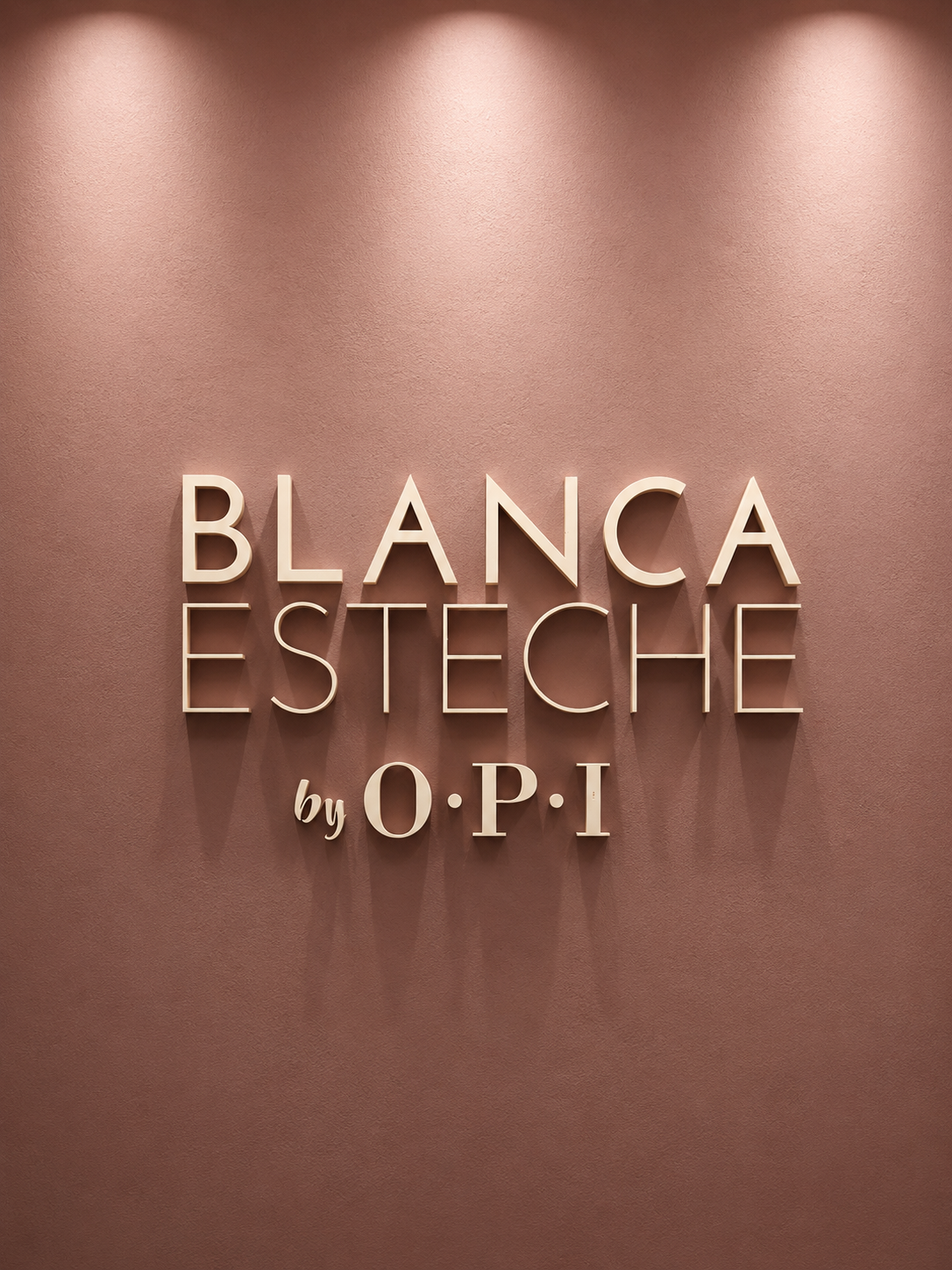 Logo Blanca Esteche by O.P.I iluminado